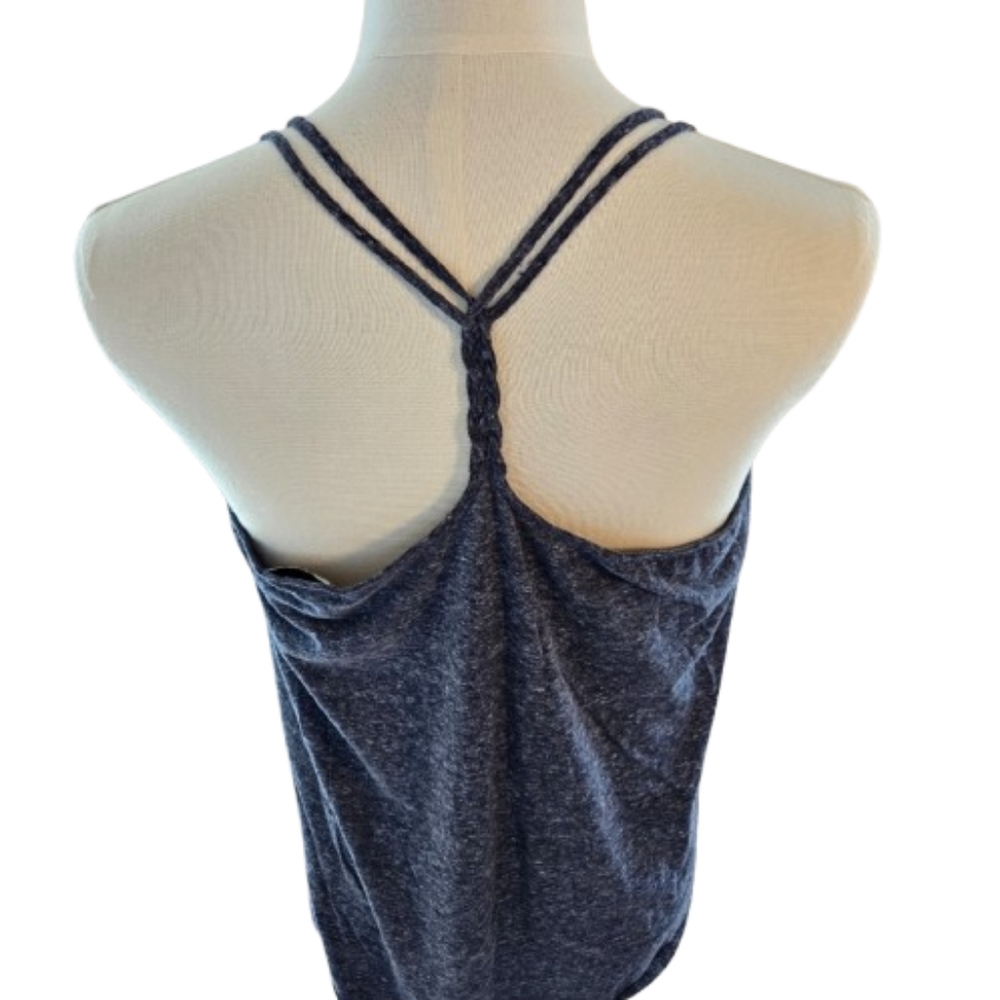 Blue Strappy Tank Top Braided Size XL